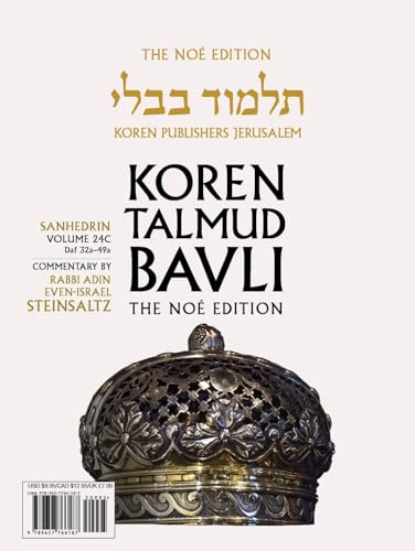 Koren Talmud Bavli V24c: Sanhedrin, Daf 32a-49a, Noe Color Pb, H/E