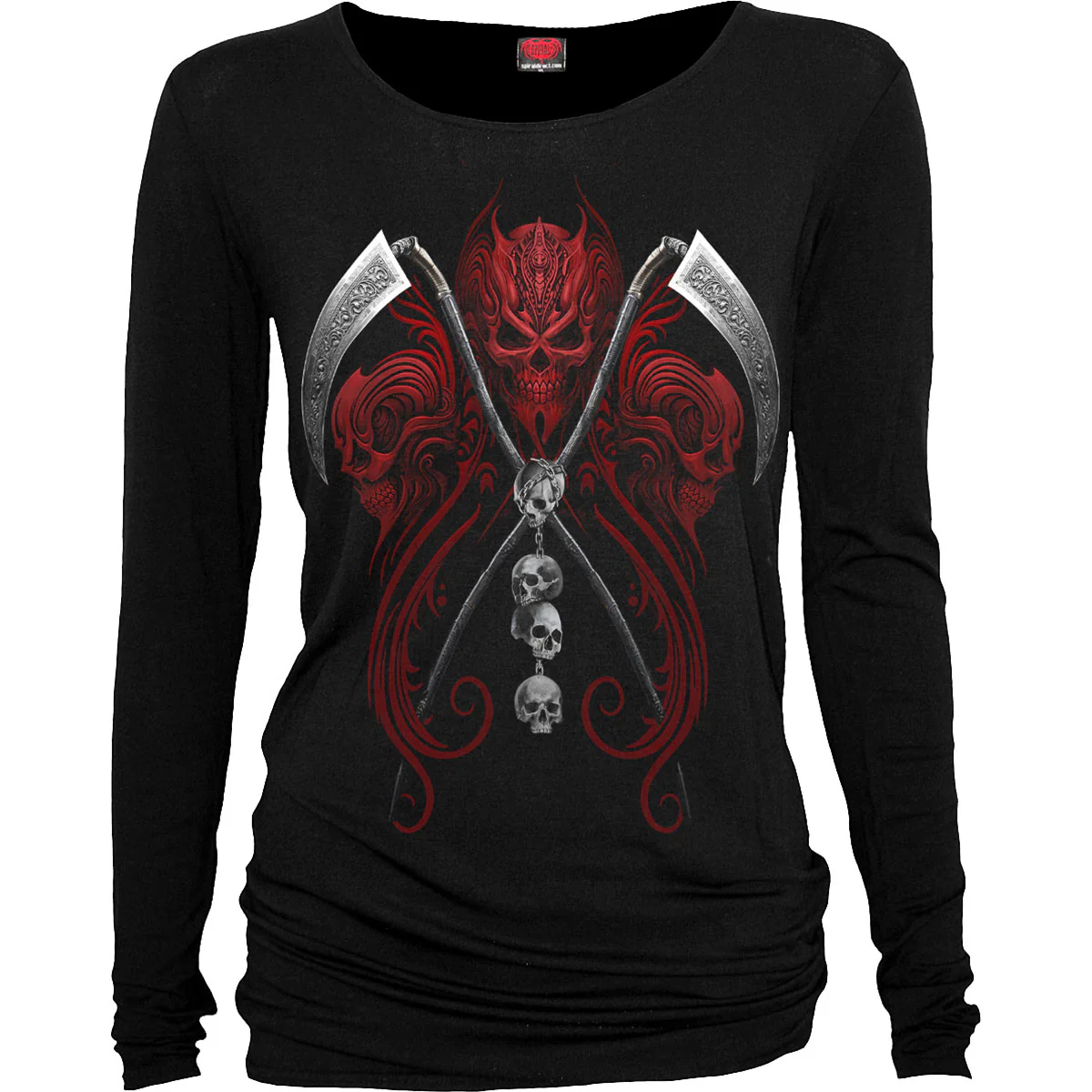 Spiral Ladies Long Sleeve Baggy T-Shirt: Reaperess