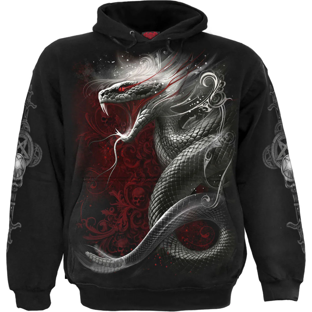 Spiral Unisex Pullover Hoodie: Gothic Serpent