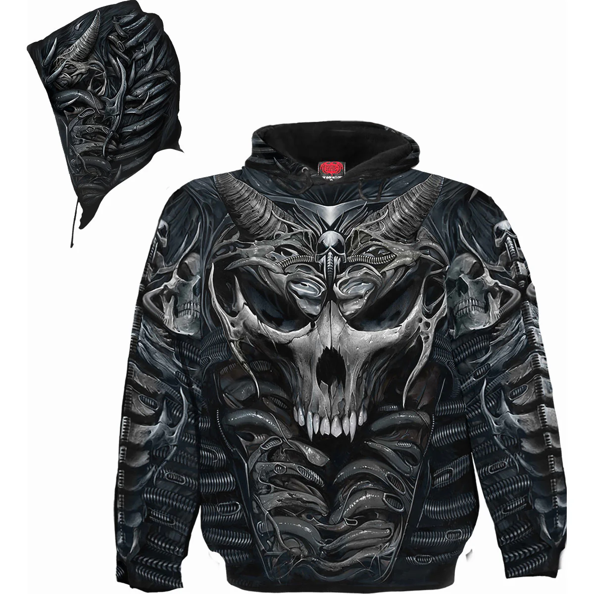Spiral Unisex Pullover Hoodie: Skull Armour